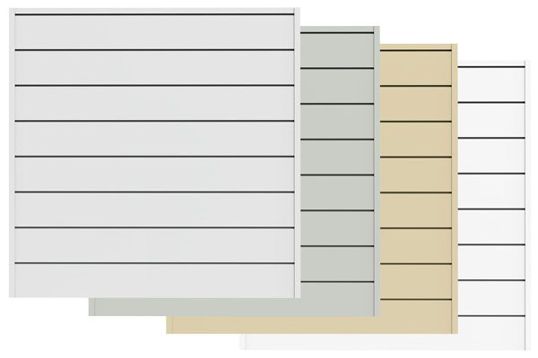 CrownWall PVC Panel Kit (4ft x 4ft). CW644WHT-K. CrownWall is the core of our organizational system. Cut the clutter with the strongest and most stylish slatwall on the market! Reclaim valuable square footage by maximizing usable wall space to fit your unique needs. Our modular design means no space is too great or too small.